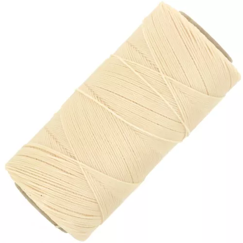 Bobine de fil ciré Linhasita pour micro macramé 0.75 mm - Lin clair(1438) x228m