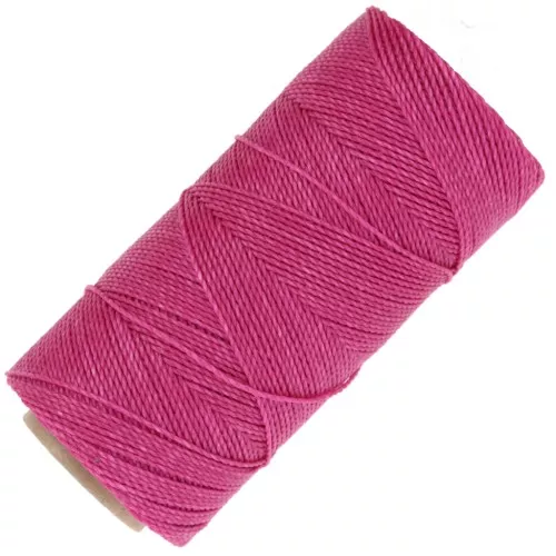 Bobine de fil ciré Linhasita pour micro macramé 1 mm - Rose Vif (1435) x168m