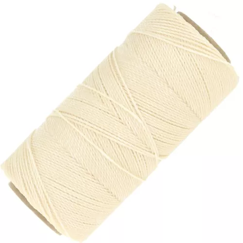 Bobine de fil ciré Linhasita pour micro macramé 1 mm - Lin clair (1438) x168m