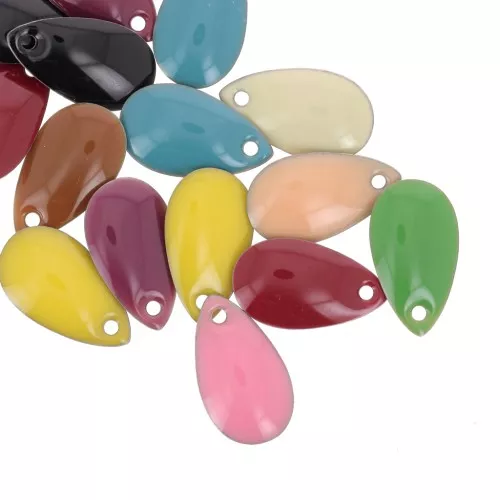 Assortiment de sequins goutte 14x8 mm en résine époxy - Multicolore x20
