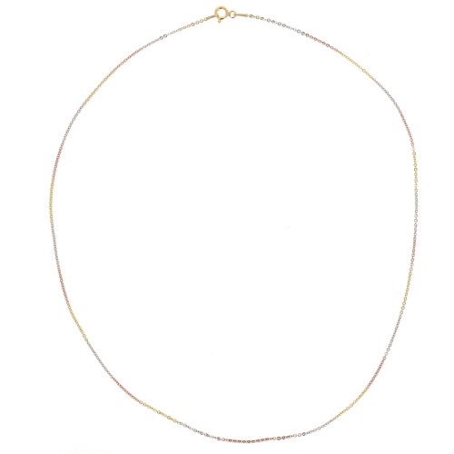 Tour de cou Forçat limée 1.3 mm - Argent 925 - Doré à l'or fin - Doré Rose x45cm