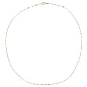 Tour de cou Rectangle limée 1.7mm - Argent 925 - Doré à l'or fin - Doré Rose x45cm|raw }}