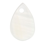 Sequins goutte en nacre 9x6 mm - Naturel x6|raw }}