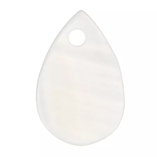 Sequins goutte en nacre 9x6 mm - Naturel x6