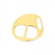 Fermoir ovale 14x12 mm pour lacet 5 mm Doré à l'or fin x1|raw }}