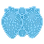Moule silicone pour réaliser des pendentifs fraise résine époxy & poudre céramique|raw }}