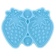 Moule silicone pour réaliser des pendentifs fraise résine époxy & poudre céramique