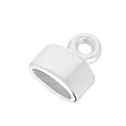 Embout pour lacet plat 5 mm Placage Argent fin vieilli x1