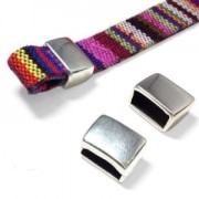 Embout carré pour lacet 10 mm doré à l'or fin x1