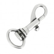 Porte clés mousqueton 32.5 mm - Placage Argent fin vieilli x1