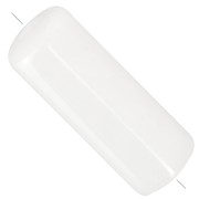 Perles tube droit 20x8 mm en acrylique translucide - Marbré Blanc x10|raw }}