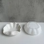 Moule silicone pour réaliser une coupelle forme coquillage 14x16 cm - Transparent