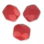 Facettes 4 mm Alabaster Pastel Dark Coral x50