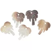 Pendentif palmier 18x14 mm en nacre - Naturel x1