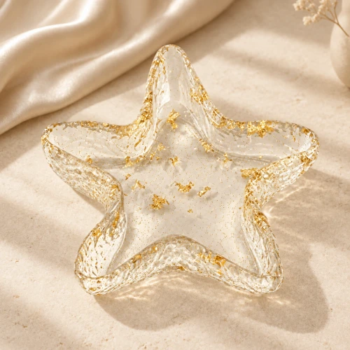 Moule silicone pour réaliser une coupelle forme étoile de mer 14x13 cm Transparent