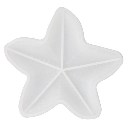 Moule silicone pour réaliser une coupelle forme étoile de mer 13.5 cm -Transparent