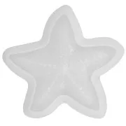 Moule silicone pour réaliser une coupelle forme étoile de mer 13.5 cm -Transparent