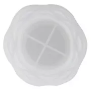 Moule silicone pour réaliser un bougeoir fleur 8 cm - Transparent x1
