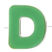 Assortiment perles lettre alphabet 20x17 mm en acrylique - D - Multicolore x10|raw }}