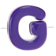 Assortiment perles lettre alphabet 20x17 mm en acrylique - G - Multicolore x10|raw }}