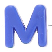 Assortiment perles lettre alphabet 21x20 mm en acrylique - M - Multicolore x10|raw }}