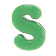 Assortiment perles lettre alphabet 20x14 mm en acrylique - S - Multicolore x10|raw }}