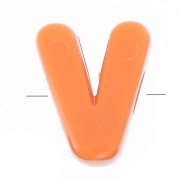 Assortiment perles lettre alphabet 21x17 mm en acrylique - V - Multicolore x10|raw }}