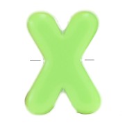 Assortiment perles lettre alphabet 21x15 mm en acrylique - X - Multicolore x10|raw }}