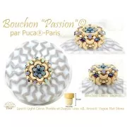 Perles en verre Lipsi® par Puca® 4x6 mm - Dapple Gray Gold splash x10g