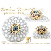 Perles en verre Lipsi® par Puca® 4x6 mm - Yellow Amber Gold spotted x10g