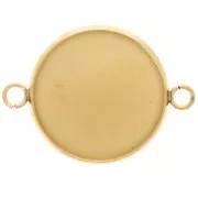 Intercalaire serti pour cabochon fond plat 20 mm - Acier inoxydable 304L Doré x1