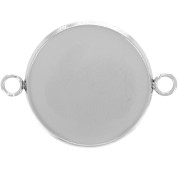 Intercalaire serti pour cabochon fond plat 20 mm - Acier inoxydable 304L x1|raw }}