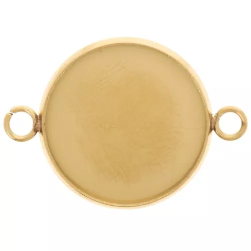 Intercalaire serti pour cabochon fond plat 18 mm - Acier inoxydable 303L Doré x1
