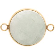 Intercalaire serti pour cabochon fond plat 18 mm - Acier inoxydable 303L Doré x1