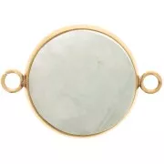 Intercalaire serti pour cabochon fond plat 18 mm - Acier inoxydable 303L Doré x1