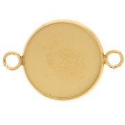 Intercalaire serti pour cabochon fond plat 16 mm - Acier inoxydable 304L Doré x1|raw }}
