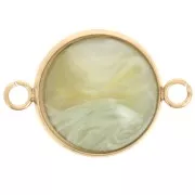 Intercalaire serti pour cabochon fond plat 16 mm - Acier inoxydable 304L Doré x1