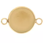 Intercalaire serti pour cabochon fond plat 14 mm - Acier inoxydable 304L Doré x1