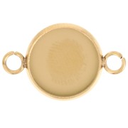 Intercalaire serti pour cabochon fond plat 12 mm - Acier inoxydable 304L Doré x1|raw }}
