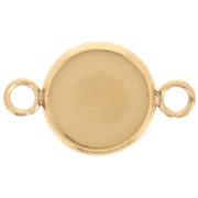 Intercalaire serti pour cabochon fond plat 10 mm - Acier inoxydable 304L Doré x1|raw }}