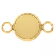 Intercalaire serti pour cabochon fond plat 8 mm - Acier inoxydable 304L Doré x1