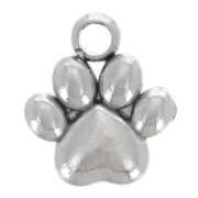 Breloque patte de chien 7x6 mm - Acier inoxydable 304L x1