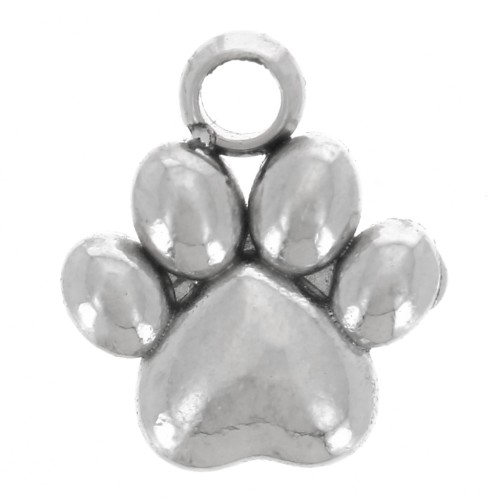 Breloque patte de chien 6.7x6 mm - Acier inoxydable 304 x1