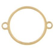 Intercalaire cercle évidé 10 mm - Acier inoxydable 316L Doré x1