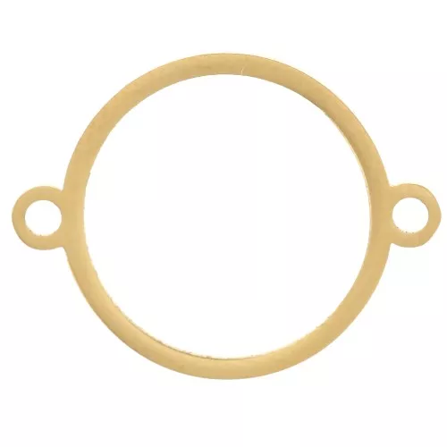 Intercalaire cercle évidé 15 mm - Acier inoxydable 316L Doré x1