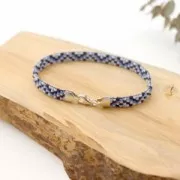 Fermoir mousqueton 9 mm pour Miyuki 11/0 4 rangs en Argent 925 x1