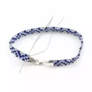 Fermoir mousqueton 9 mm pour Miyuki 11/0 4 rangs en Argent 925 x1