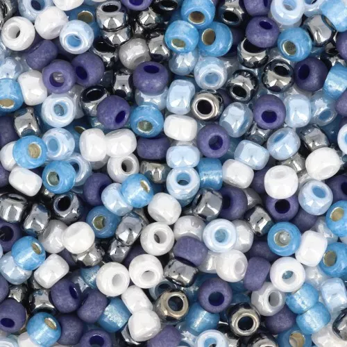 Mix de rocailles Miyuki 8/0 - Blue Wonder x8g