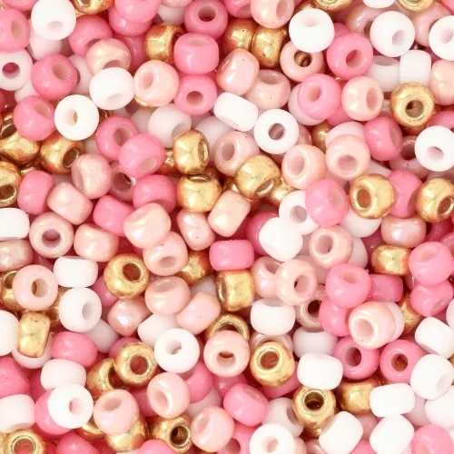 Mix de rocailles Miyuki 8/0 - Holiday Pink x8g