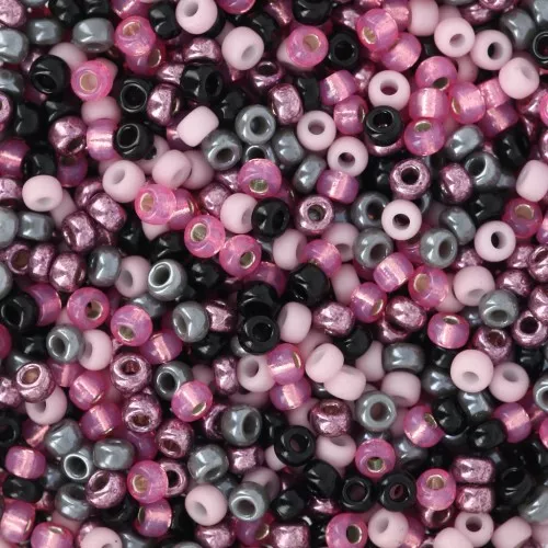 Mix de rocailles Miyuki 11/0 - Mix Pink Candy x8g